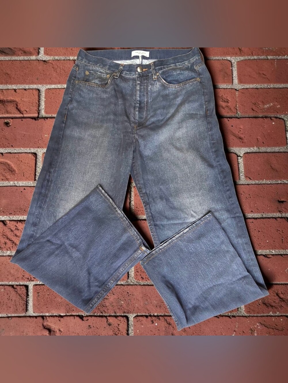 rag & bone Liquid Miramar Straight Leg Tencel Faux Denim Pants 27